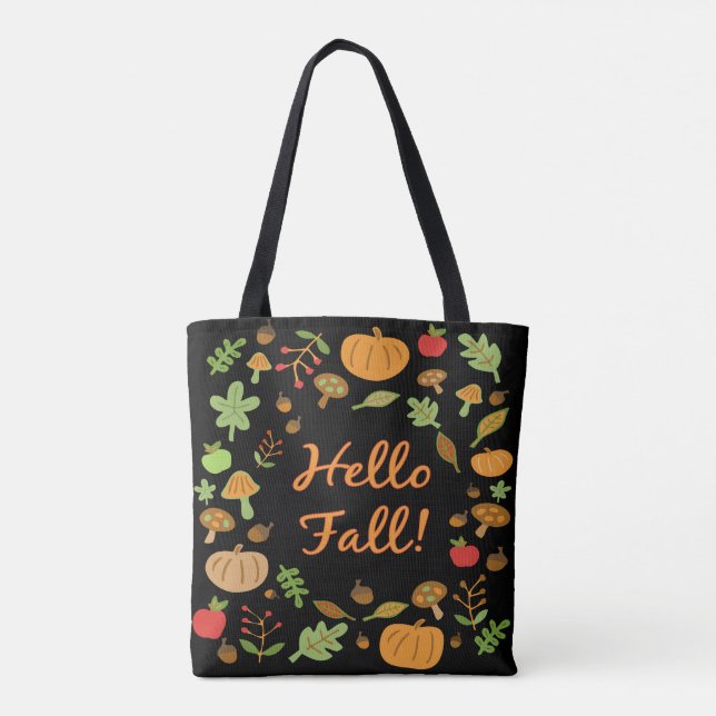 Hello Fall! Tote Bag (Back)