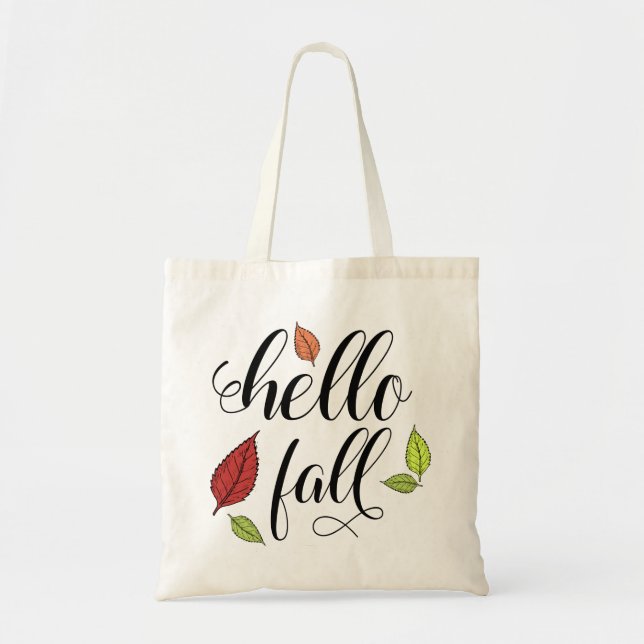 Hello Fall Tote Bag (Front)