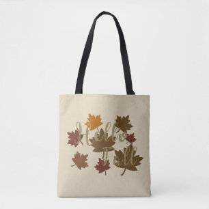 Hello Fall watercolor Autumn leaves october Tote Bag