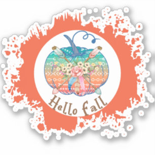 Hello Fall - Whimsical Pumpkin Design