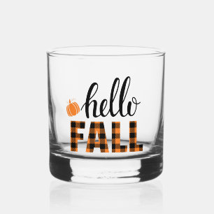 Hello Fall Whiskey Glass