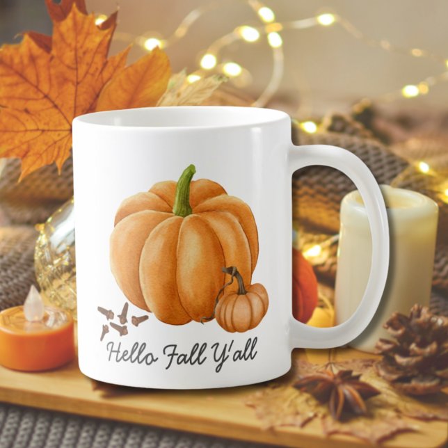 Hello Fall Y'all Pumpkin Spice Cosy Autumn Coffee Mug (Hello Fall Y'all Pumpkin Spice Cosy Autumn Coffee Mug
)