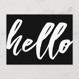 Hello Fancy Script Postcard