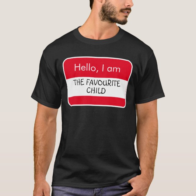 Hello... Favourite Child Name Tag T-Shirt (Front)