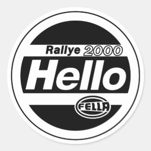 Hello Fella Rally Lights Classic Round Sticker