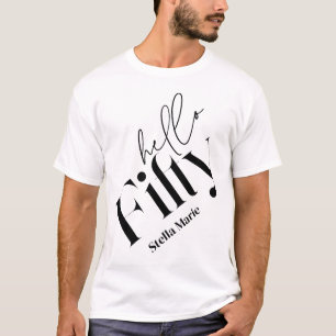 Hello fifty modern minimal elegant 50th birthday T-Shirt