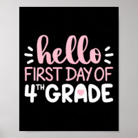 Hello First Day of 4th Grade  Team Fourth Grade Sq
