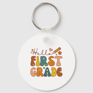 Hello First Grade 1st Grade Back To School Teacher Key Ring