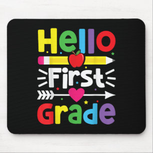 Hello First Grade 1st Grade Back To School Teacher Mouse Mat