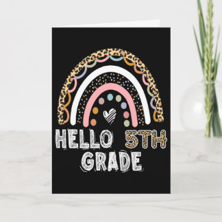 Hello First Grade 1st Grade Byck To School  Card