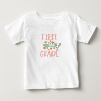 Hello First Grade Baby T-Shirt