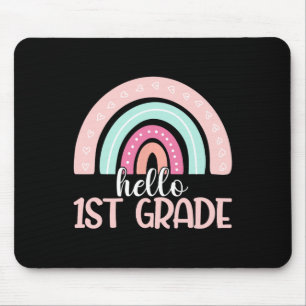 Hello First Grade Back To School 1st Grade Teacher Mouse Mat