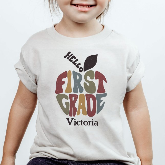  Hello First Grade Back to School Cute Trendy  T-Shirt (Creator Uploaded)