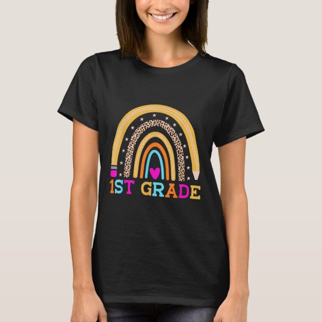 Hello First Grade Back To School First Day Of Scho T-Shirt (Front)