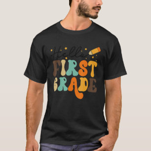 Hello First Grade Back To School Teacher And Stud T-Shirt