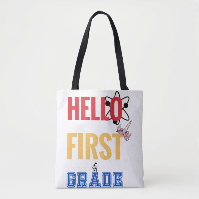 Hello First Grade| Best gift for 1st grade student Tote Bag (Front)