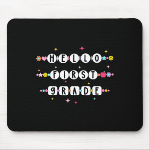Hello First Grade Friendship Bracelets Back To Sch Mouse Mat