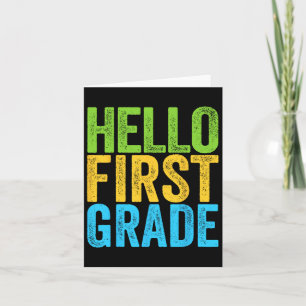 Hello First Grade Fun 1st Grade Byck To School  Card