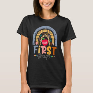 Hello First Grade Rainbow Back To School Teacher S T-Shirt