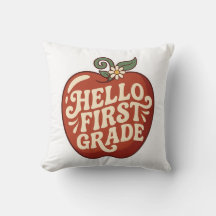 Hello First Grade Retro Apple Back to school