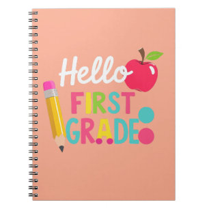 Hello First Grade Team 1st Grade Back to School Notebook