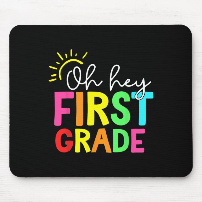 Hello First Grade Team 1st Grade Back to School Te Mouse Mat (Front)