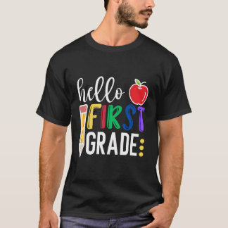 Hello First Grade Team 1St Grade Back To School Te T-Shirt