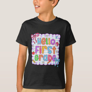 Hello First Grade Team 1st Grade Back To School Te T-Shirt