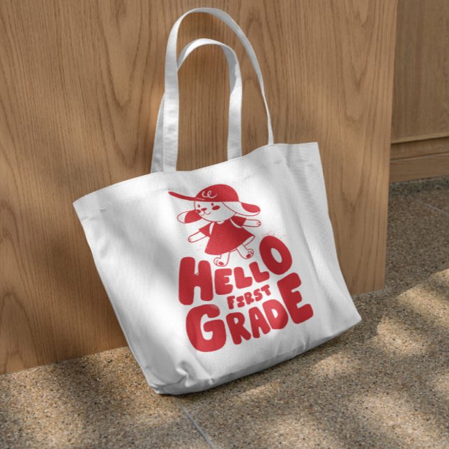 Hello First Grade Tote Bag (Creator Uploaded)