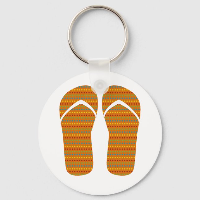 Hello Flip Flops Key Ring (Front)