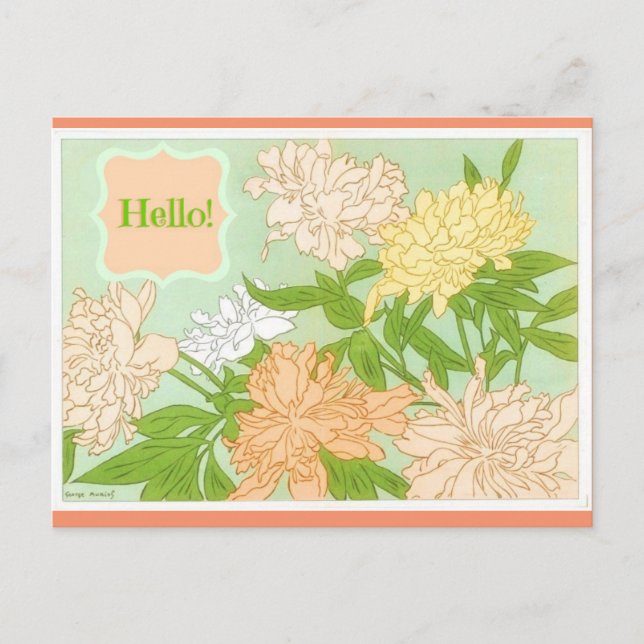 Hello Flowers Postcard (Front)