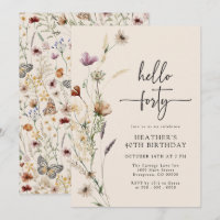 Hello Forty Boho Birthday