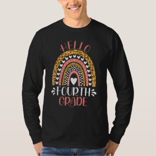 Hello Fourth Grade 4th Grade Teacher Back To Schoo T-Shirt