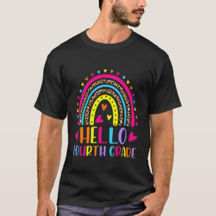 Hello Fourth Grade Back to School 4th Grade Teache T-Shirt