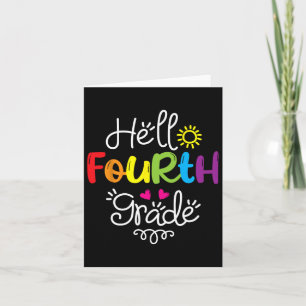 Hello Fourth Grade Fun 4th Grade Byck To School Gi Card
