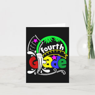 Hello Fourth Grade Funny 4th Grade Back To School Card
