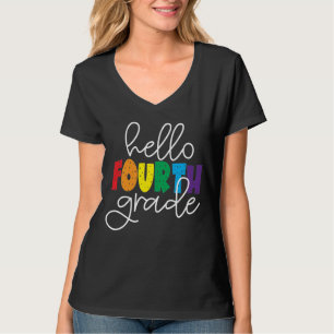 Hello Fourth Grade School Teacher Fourth Grade T-Shirt