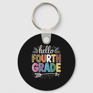 Hello Fourth Grade Team 4th Grade Back To School T Key Ring