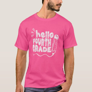 Hello Fourth Grade Team 4th Grade Back to School T T-Shirt