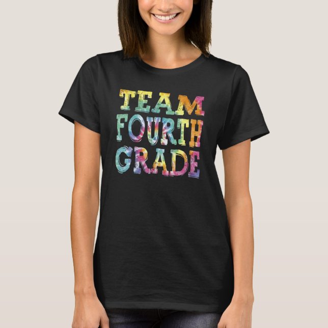 Hello Fourth Grade Team 4th Grade Back To School T T-Shirt (Front)
