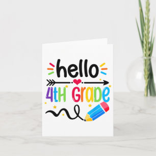 Hello Fourth Grade Team 4th Grade Ck To School Tea Card