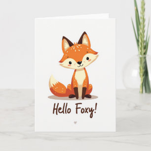 Hello Foxy Greeting Card