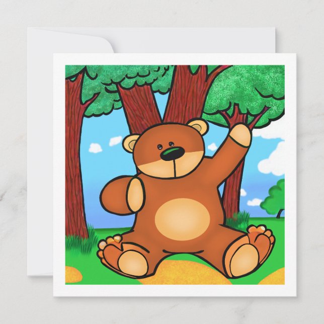 Hello friend: Bear in Grassland (Front)