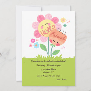 Hello Friend Birthday Party Invitation