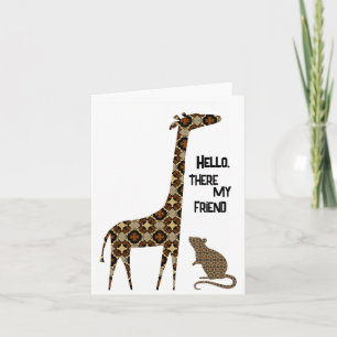 Hello Friend Folded Note Card