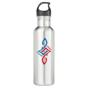 Hello Friends Simple Happy Greeting Design 710 Ml Water Bottle