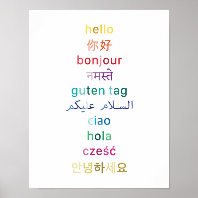 "Hello" from around the world - 11x14 Poster (Front)