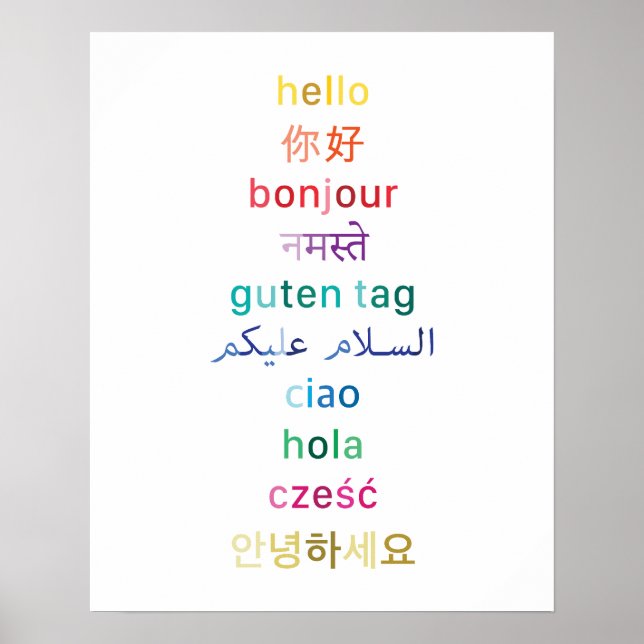 "Hello" from around the world - 16x20 Poster (Front)