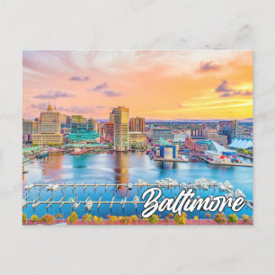 Hello From Baltimore, Maryland, United States Postcard
