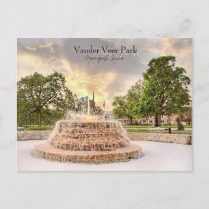 Hello From Beautiful Vander Veer Park Postcard 